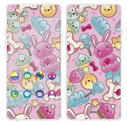 Royal Muurtattoo RS. 122439 zelfklevend voor Wiko Highway Pure - Cute Doodles