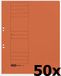 ELBA 100551874 oogmappen hele voordeksel 50-pack voor commerciële nietjes of ambtenboek 250 g/m² oranje