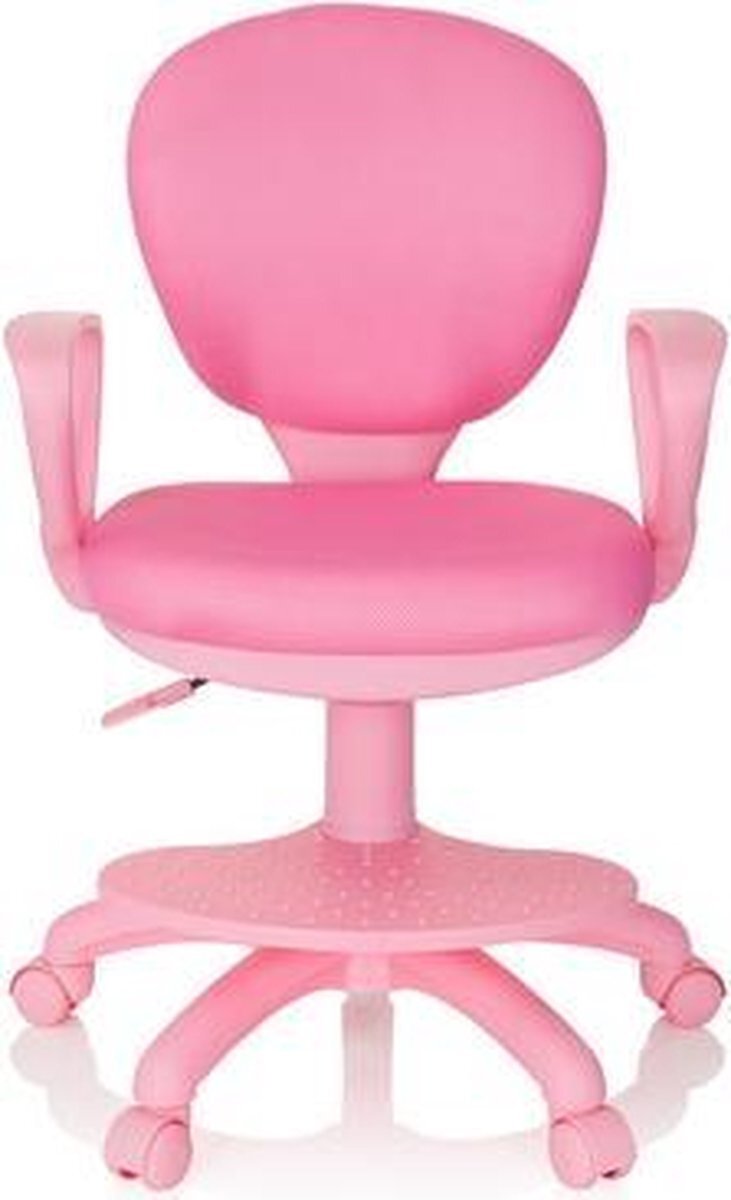 HJH OFFICE Bureaustoel - Met Armleuning - Kinderen - Stof - Roze - KID Colour