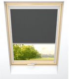 Fart Produkt time4blinds - Dakraam Rolgordijn - Breedte 613mm, Hoogte 1617mm - Compatibel met Velux, Compatibel met Fakro - Verduisterend Rolgordijn, Thermisch Rolgordijn, Zonwering voor Dakramen - Grijs zwart