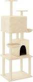 vidaXL Kattenmeubel met sisal krabpalen 180 cm crèmekleurig