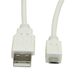 Value USB 2.0 Kabel - USB A Male - Micro USB B Male - 0,8m - Wit