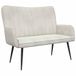 vidaXL - Canapé 2 places - Crème - 115 x 61 x 87 cm - velours