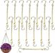 ZenithVibe Élégante chaîne suspendue avec pendentif fleur et 14 pièces, 25 cm doré pour plantes, lanternes et décoration de jardin