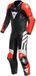 Dainese Mugello 3 D-Air Perforé Noir Fluo Rouge Blanc 1PC Combinaison Moto Cuir Taille 48