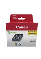 Canon CLI-36 Color Twin Pack - Original - Ink Cartridge - Black, Cyan, Magenta, Yellow - 2 Pack