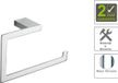 Boss & Wessing Eris reserverolhouder / handdoekring chroom