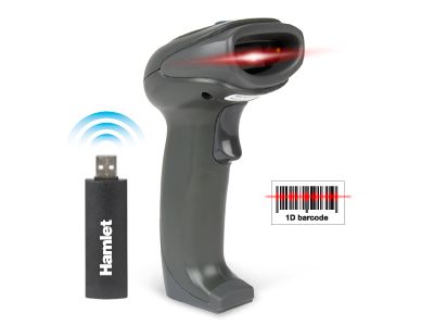 Hamlet HBCS1D10W - Barcode Reader - Laser - Wireless - Black