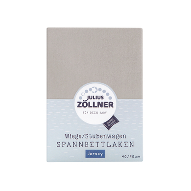 Zöllner JULIUS ZÖLLLNER hoeslaken Jersey taupe 40 x 90 cm