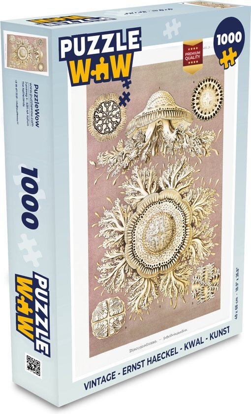 MuchoWow Puzzel Vintage - Ernst Haeckel - Kwal - Kunst - Legpuzzel - Puzzel 1000 stukjes volwassenen