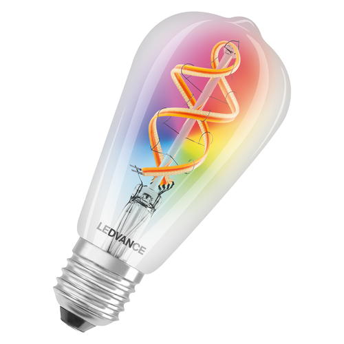 Ledvance Smart+ Wifi E27 Edison Classic Filament - 4.5W - 300lm - 827 Zeer Warm Wit | RGBW - Vervangt 30W