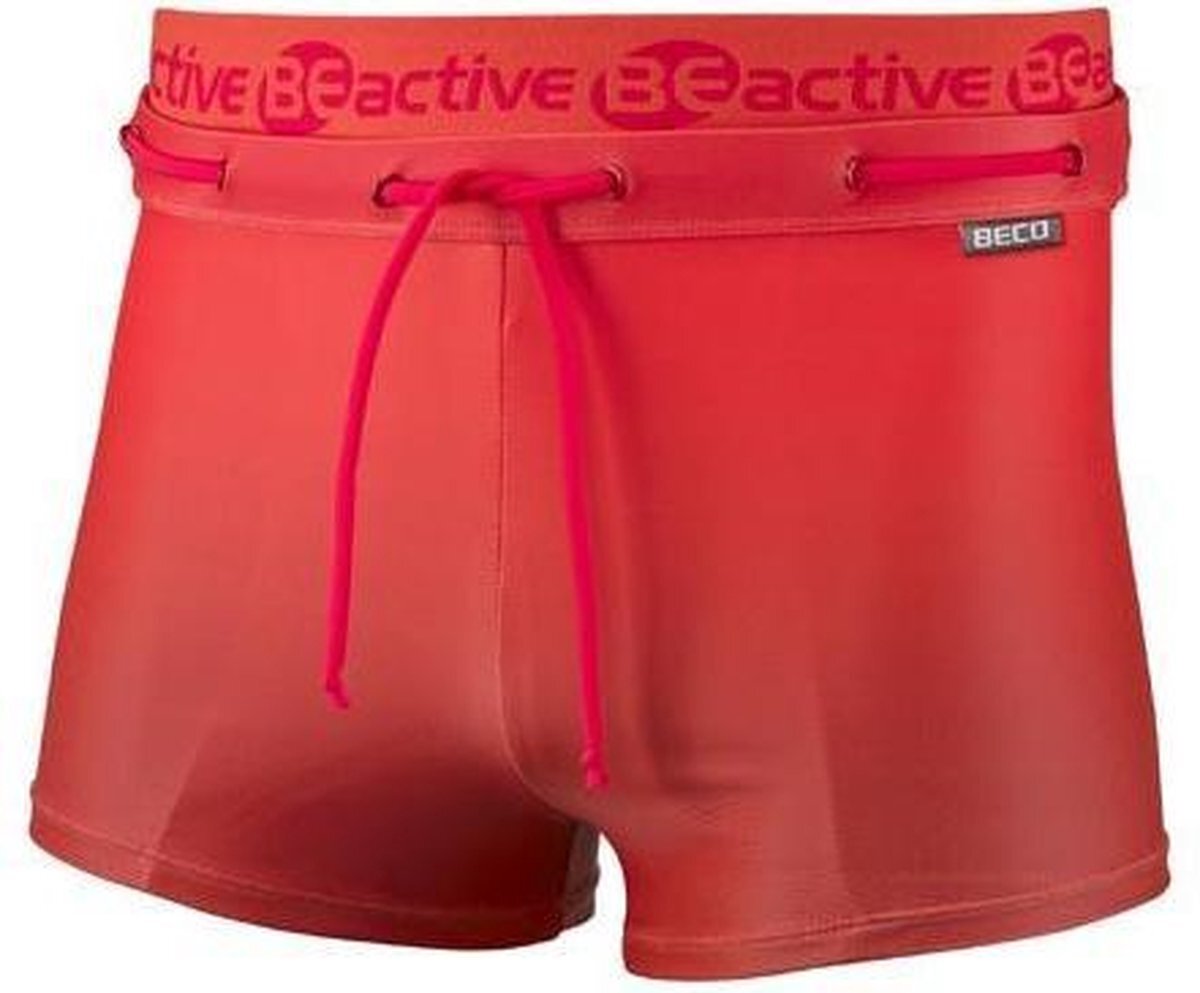 Beco zwemboxer BeActive heren polyamide/elastaan rood