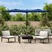 Maison Exclusive - Parasol double avec éclairage LED, bleu azur, 316x145 cm