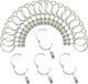 OEM Shenzhen Haorui Industrial Technology Co., Ltd. Gordijnringen met Clips - 24 Stuks Roestvrij Metaal 3,2 cm - Vintage Zilver