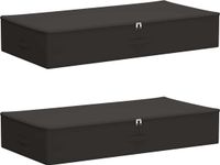 vidaXL Opbergbox - Antraciet - 90 x 48 x 15 cm - 2 stuks