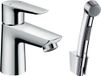 Hansgrohe Talis E - Mitigeur pour lavabo avec douchette bidet, chrome 71729000