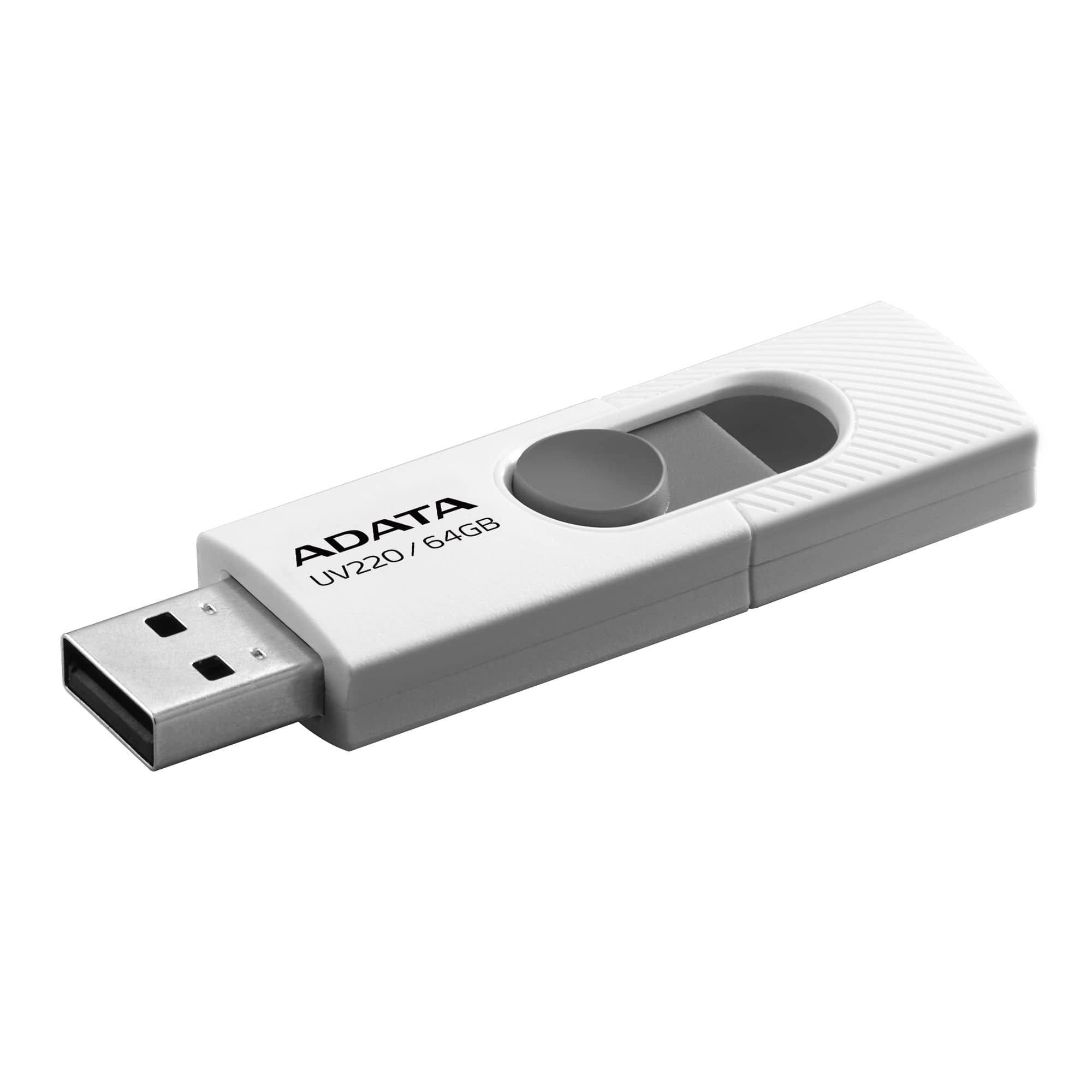 ADATA UV220 USB-stick - 64GB - Wit, Grijs
