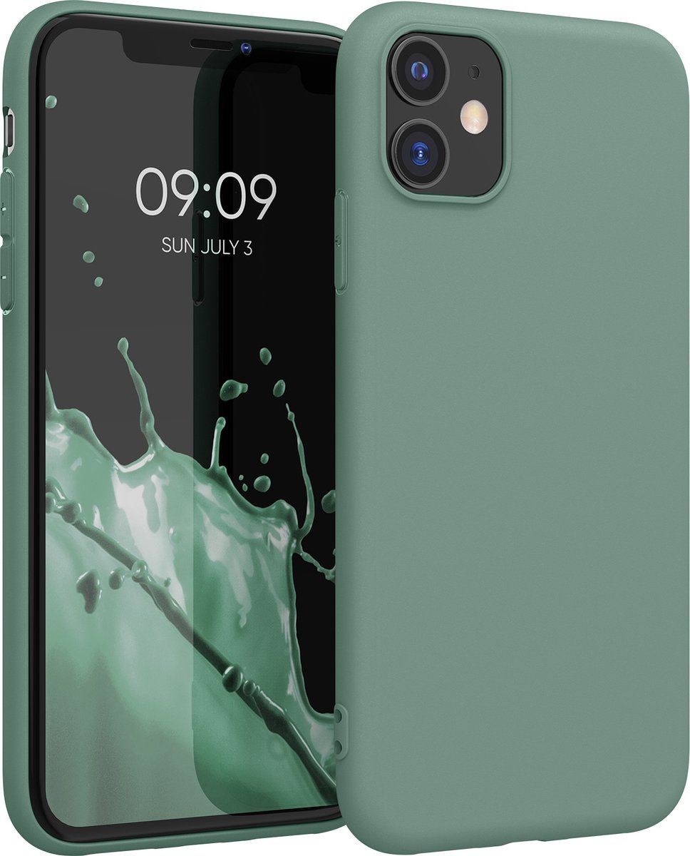 kwmobile telefoonhoesje voor Apple iPhone 11 - Back cover in dennengroen