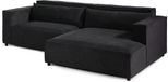 MASSIVMOEBEL24 d'angle anthracite 266x150x80 cm