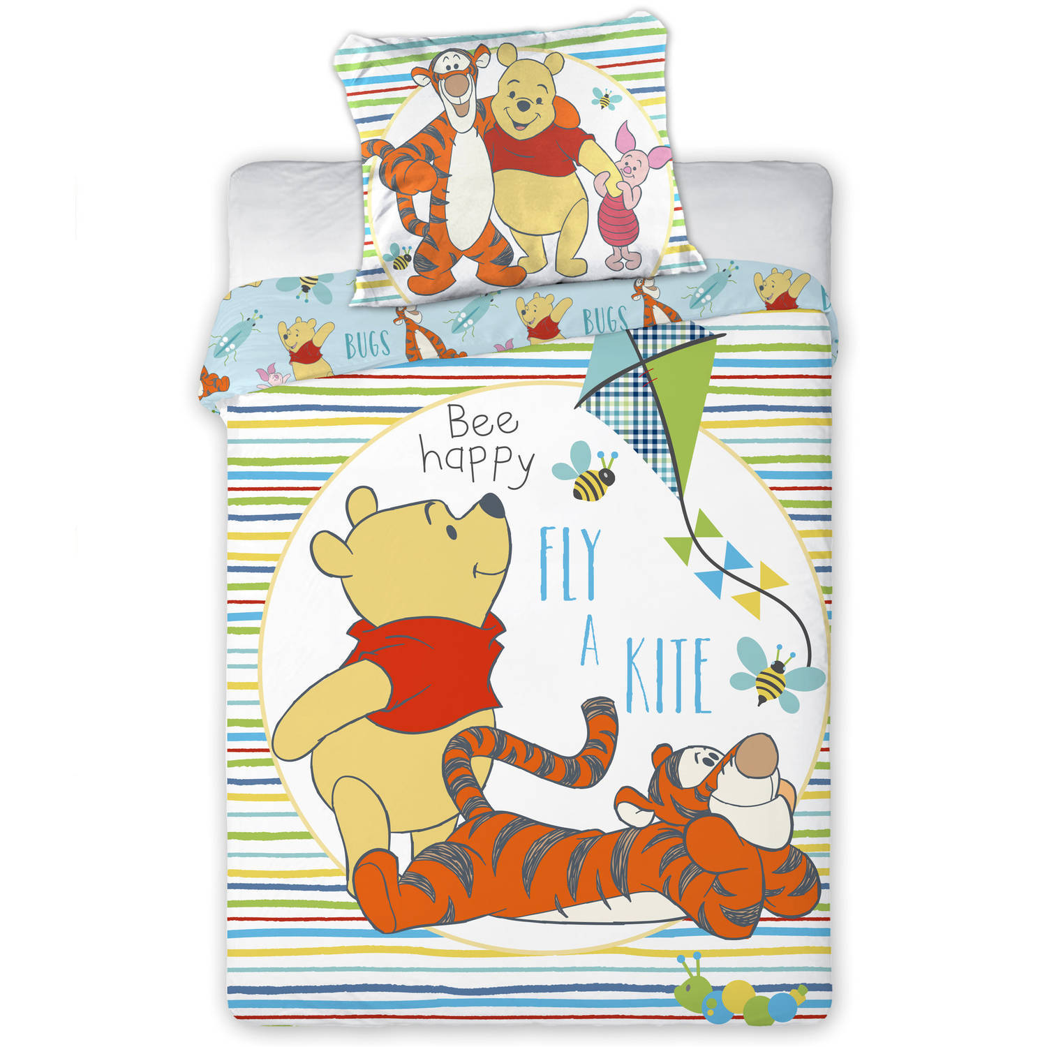 DISNEY WINNIE THE POOH BABY Dekbedovertrek Fly a Kite - 100 x 135 cm - Katoen