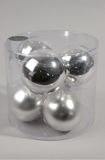 Kaemingk Decoris Kerstballen glas 8cm zilver