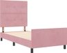vidaXL Boxspringbed met hoofdeinde roze 90 x 190 cm fluweel