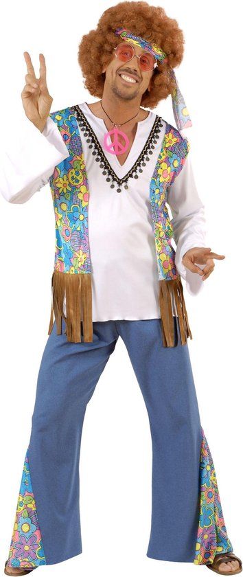 W WIDMANN MILANO Party Fashion - Kostuum Woodstock, hippie, Flower Power, Peace, jaren 60, carnavalskostuums