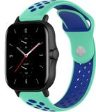 Strap-it Amazfit GTS 2 sportband - aqua/blauw