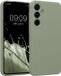 kwmobile Samsung Galaxy A55 5G hoesje - TPU backcover met siliconen coating - Grijsgroen