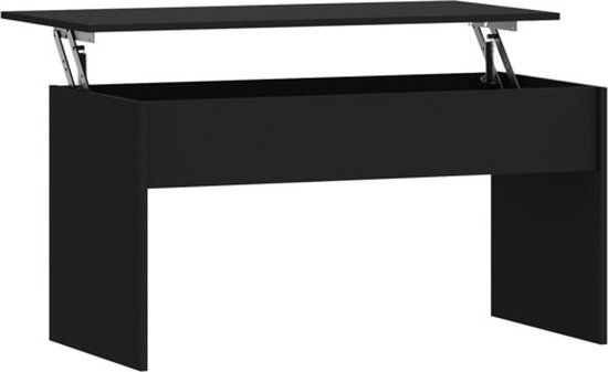 vidaXL Salontafel 102x50,5x52,5 cm bewerkt hout zwart
