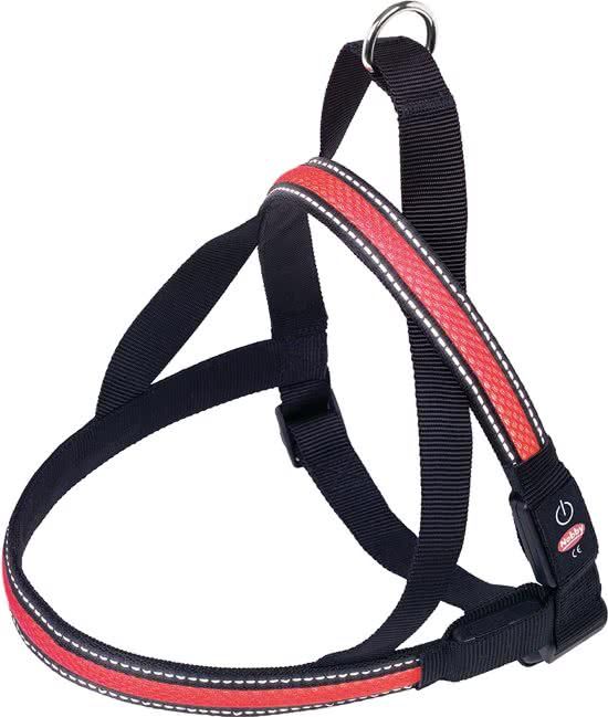 Nobby Verlicht Tuig - Hond - Oplaadbaar - Rood - Buikband: 60 tot 75 cm