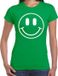 Bellatio Decorations Dames Verkleedshirt - Smile / Emoticon - Groen - Maat L
