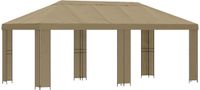 vidaXL Tuinpaviljoen 6 x 3 m Beige Polyester Staal