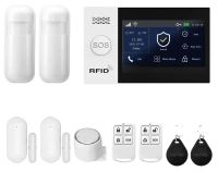 Système d'alarme intelligent, connectivité sans fil, contrôle via application, kit B compatible 2G et Wi-Fi