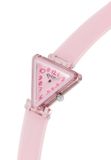 Guess Trina Quartz Analoog Horloge Roze Kast Gemaakt Van 100% Biogebaseerd Nylon En Een Armband Van 100% Siliconen 31 GK0012L1, GK0012L2