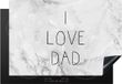 Merkloos KitchenYeah® Inductie beschermer 77x51 cm - I love dad - Quotes - Vaderdag - Inductie kookplaat accessoire