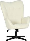 FAUTEUIL COSY - Tissu chenille Rotatif à 360° Réglable en hauteur - Beige