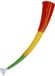 Funny Fashion Supporters blaastoeter met Carnaval vlag kleuren - rood/geel/groen - kunststof - 56 cm - feestartikelen