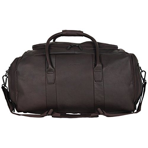 Kenneth Cole Reaction Colombiaanse lederen U-vorm rits Top Load plunjezak, 20 inch, BRON (bruin)