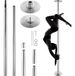 Professionele Danspaal - Pole Dance Paal - Hoogte Verstelbaar 210,5–278,4 cm - Draaifunctie - Verwijderbaar & Draagbaar - Zilver