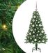 vidaXL Kunstkerstboom Groen 120 cm PVC en Staal en Kunststof