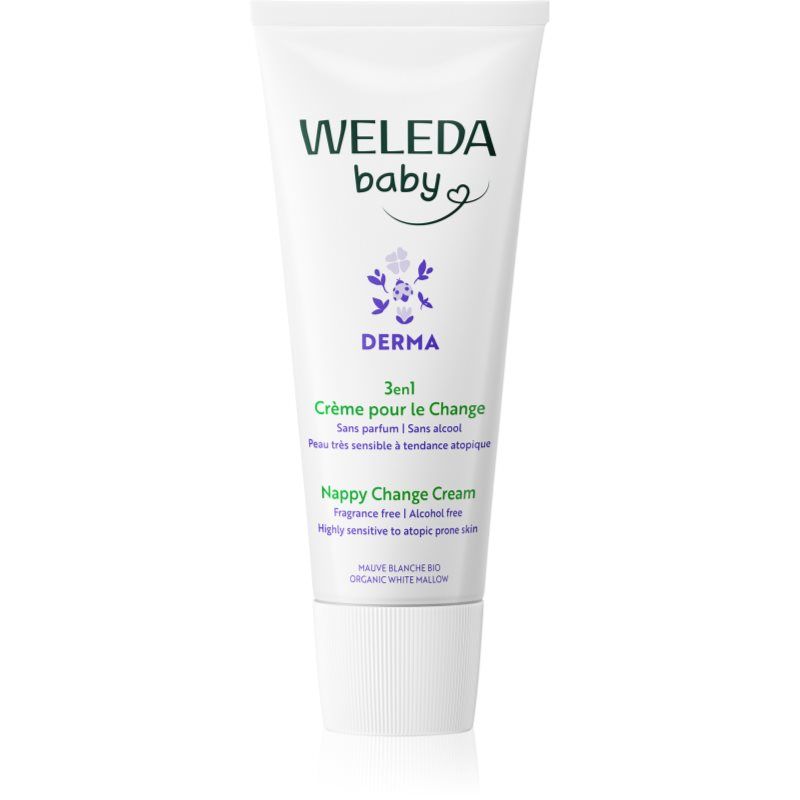 WELEDA Baby Derma 3-in-1 Billenbalsem - Billenzalf - Vermindert Roodheid & Herstelt Geïrriteerde Huid - Beschermt Tegen Vocht - 100% Natuurlijke Ingrediënten - 50ml