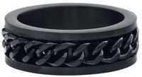 etNox hard and heavy etNox Mesh Steel Unisex Ring - Zwart