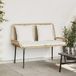 Maison Exclusive - Banc de jardin, marron et crème, en polyrotin