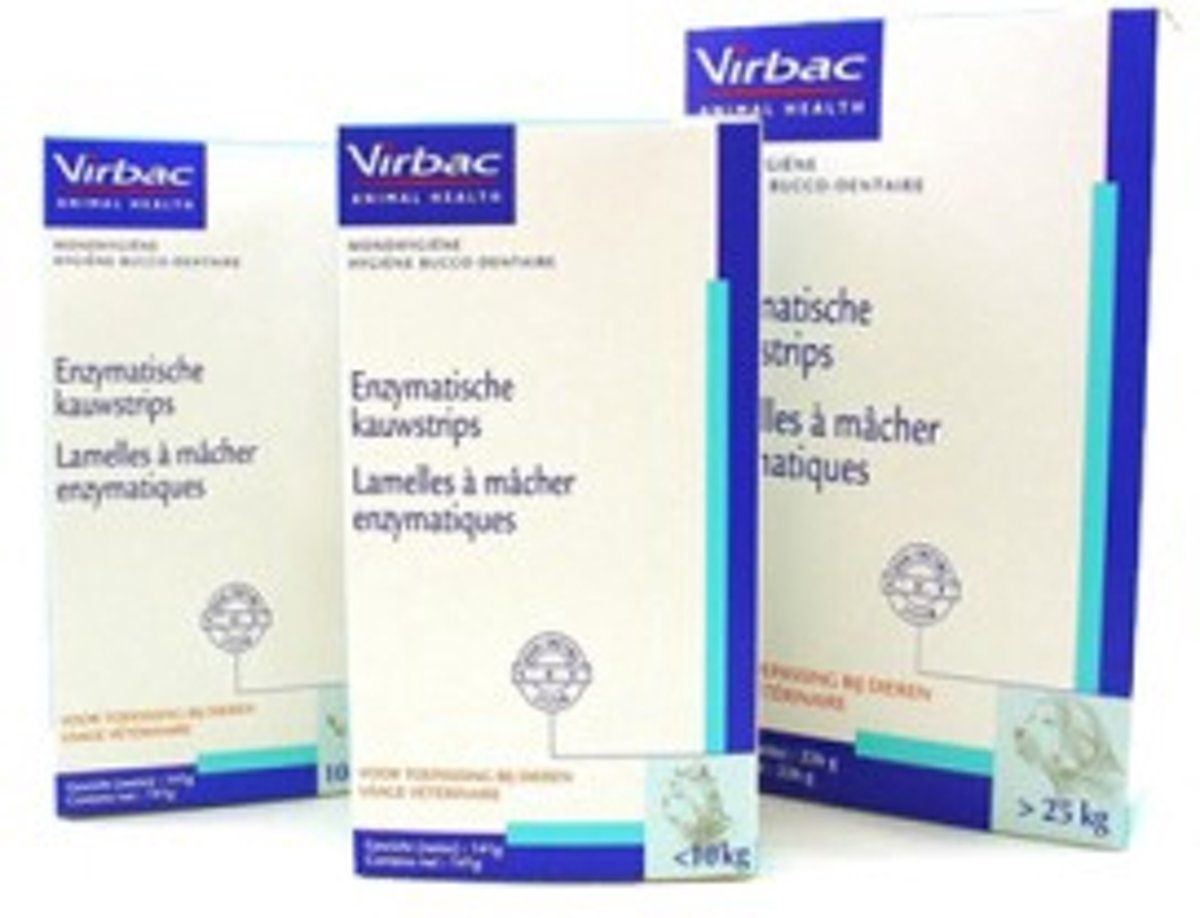 VIRBAC C.E.T. kauwstrips hond 10 tot 25 kg - doos 141 gr
