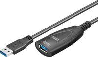 Goobay Active USB 3.0 Extension Cable, Black 5 m