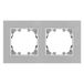 M Ledme 2-modules aluminium frame voor stopcontacten en schakelaars, kunststof, grijs