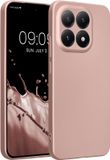 kwmobile metallic telefoonhoesje van TPU - geschikt voor Xiaomi 15T - Flexible case voor smartphone - In metallic roségoud