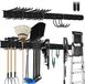Unyqoos® Support mural en acier inoxydable 162,5 cm pour outils de jardin – Barre de rangement avec 12 crochets, résistant à la corrosion pour garage et abri