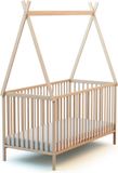 WEBABY Babybedje Tipi 70 x 140 cm ruwe beuk